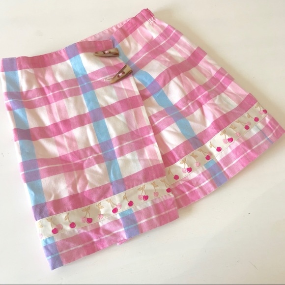 Lilly Pulitzer Other - girls plaid skirt Lilly Pulitzer Britton cherry 6